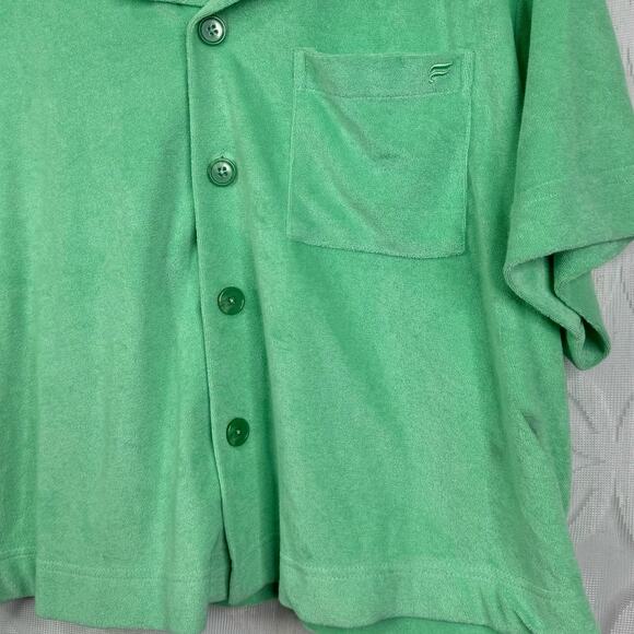 Fabletics Island Terry Boxy Button Up Size M NWT - Picture 5 of 9